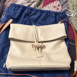 Dooney Florentine Medium Toggle Crossbody Ecru color